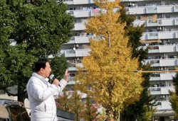 UR団地での街頭演説